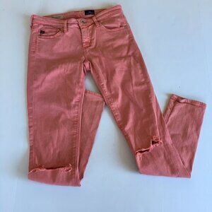 AG The Legging Ankle‎ Super Skinny Jeans Distressed